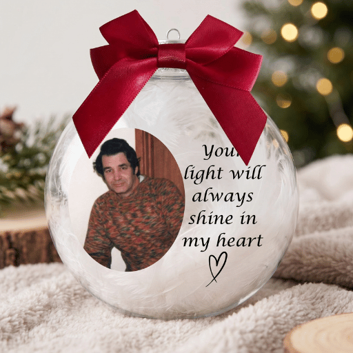 Personalised Memorial Photo Bauble