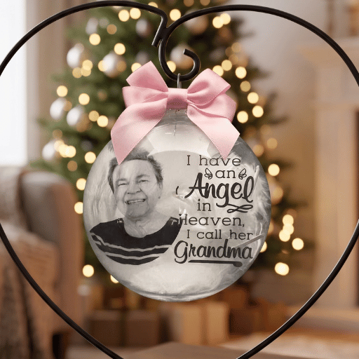 Customisable Memorial Bauble – Add Your Own Words & Photo